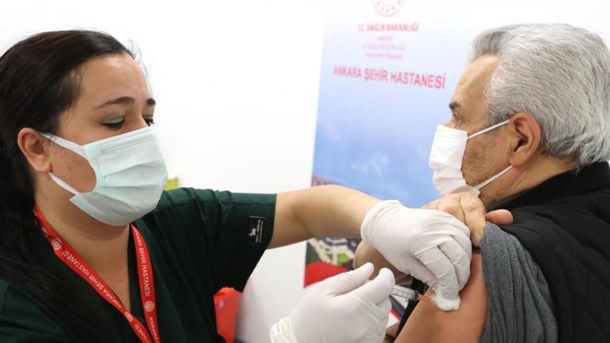 Turkiyada bir sutkada 1 mlndan ortiq kishi koronavirusga qarshi emlandi