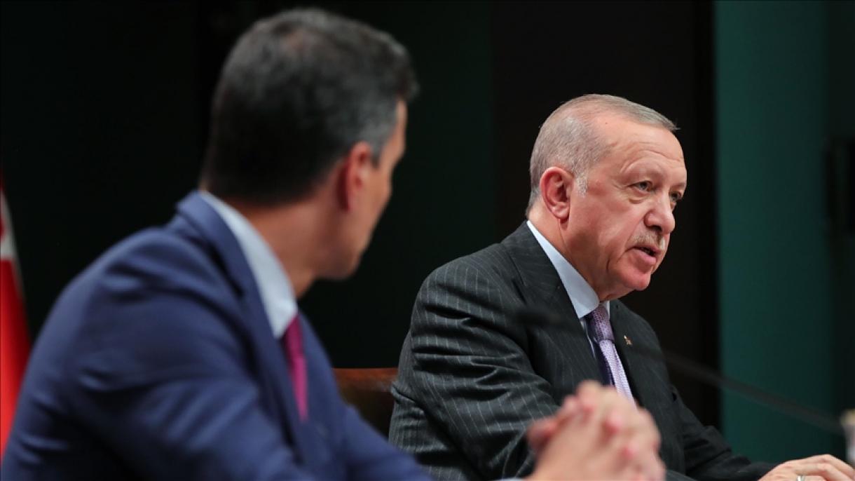 Erdogan: "La posición de España debe ser tomada como ejemplo por nuestros otros aliados"