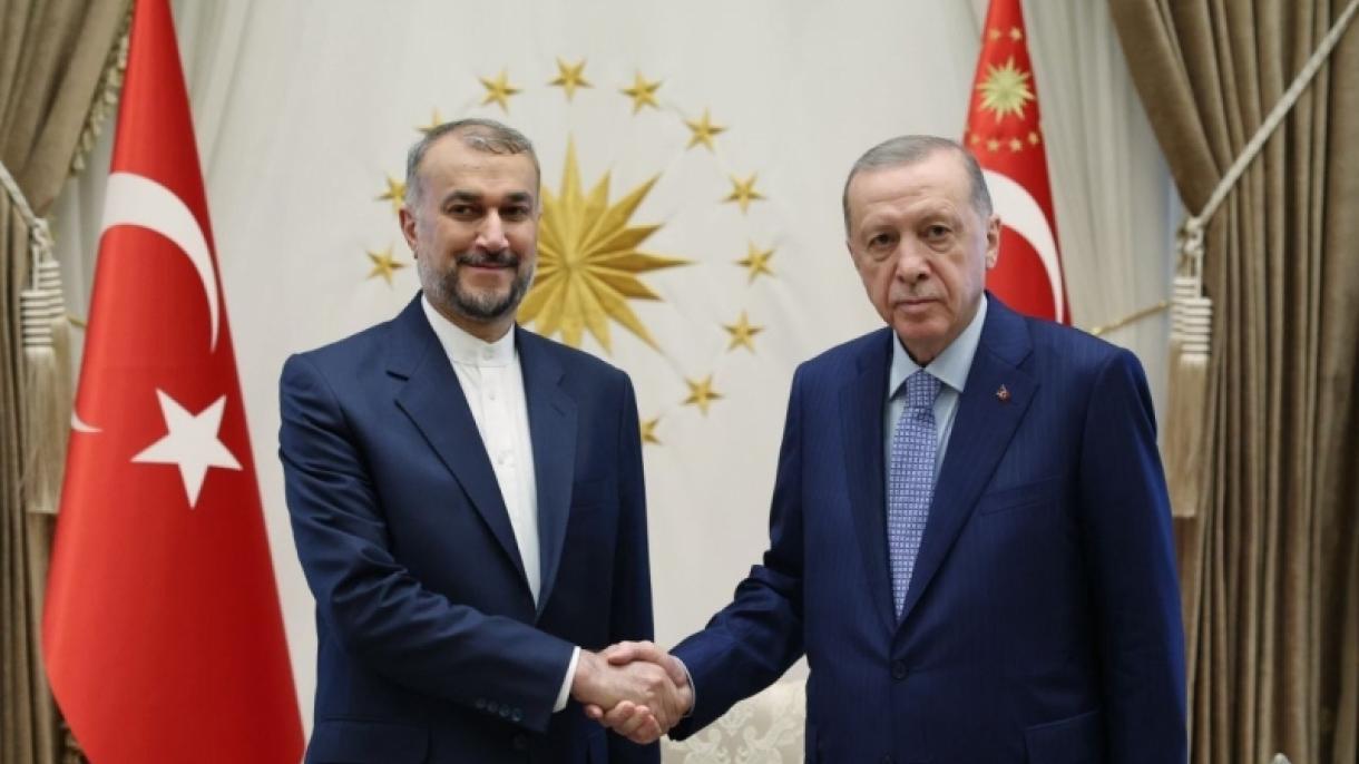 اردوغان وزیر خارجه ایران را به حضور پذیرفت