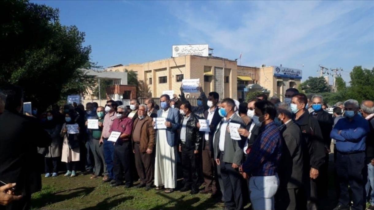 بازنشستگان تامین اجتماعی ایران تجمع کردند