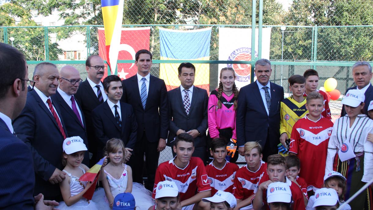 افتتاح مهد کودک و مجتمع ورزشی ساخته شده از سوی تیکا، در رومانی
