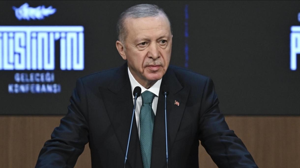 Prezident Erdogan "Palestinanyň Geljegi" atly maslahatda çykyş etdi