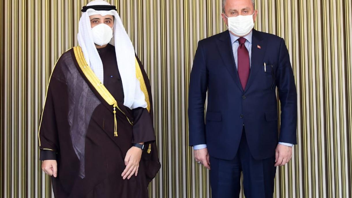 مصطفی شنتوپ وزیر خارجه کویت را به حضور پذیرفت
