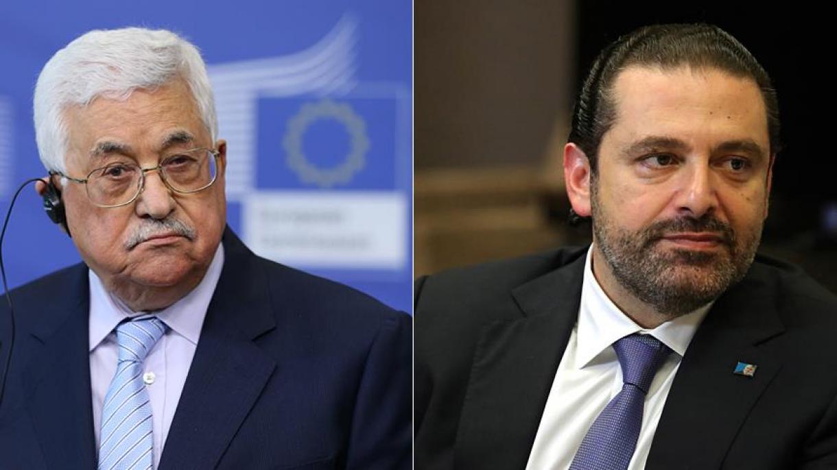 محمود عباس و سعد حریری تلفوندا گؤروشوب