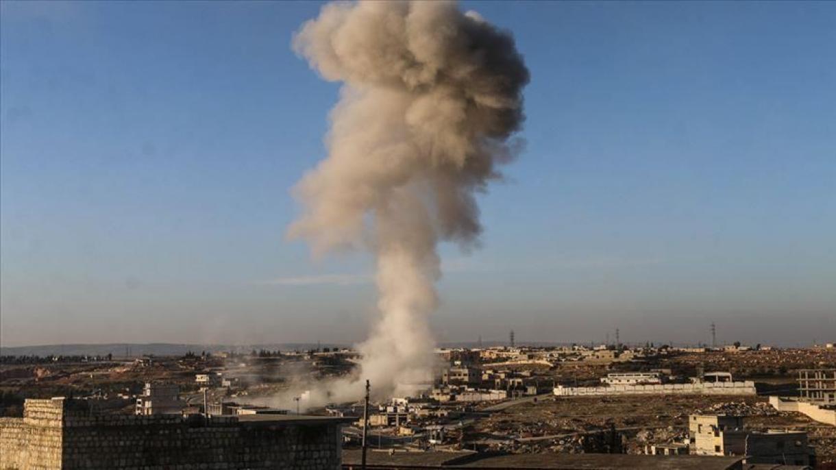 حمله هوایی روسیه به شهرستان اریحا در ادلب سوریه