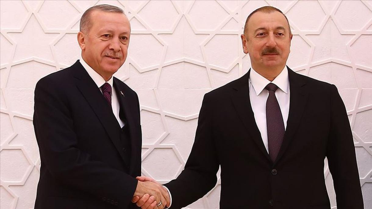 Претседателот Ердоган му ја честита на Илхам Алиев 102-годишнината од ослободувањето на Баку