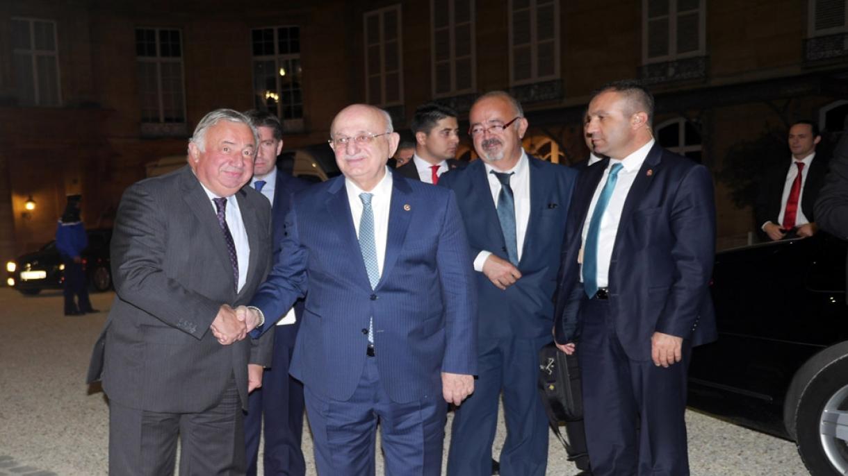 رئیس پارلمان ترکیه با همتای فرانسوی خود ملاقات کرد