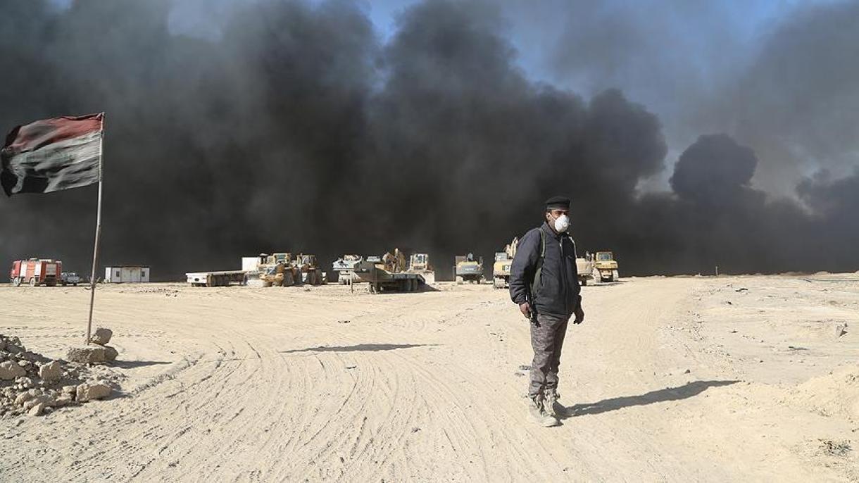 伊拉克因技术落后 摩苏尔燃烧的油井4个月不能扑灭