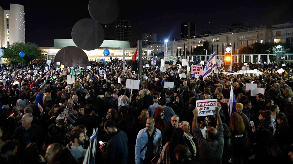 Ismét tízezrek tüntettek Tel-Avivban a kormányzati korrupció ellen