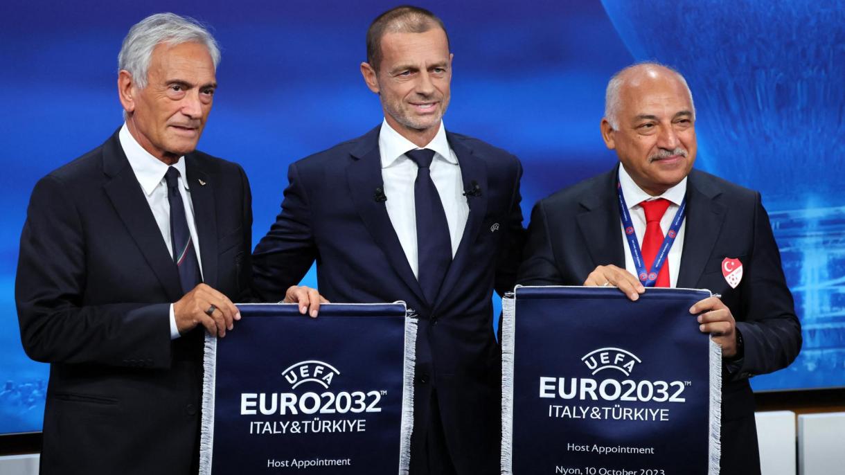 اروپا EURO 2032 فوتبال بیلله شوولری تورکیه بیلن ایتالیاده بولیب اوته دی