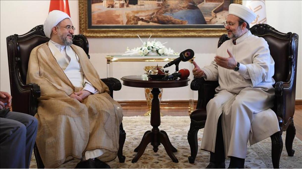 دیدار رئیس سازمان امور دینی ترکیه با دبیرکل مجمع جهانی تقریب مذاهب اسلامی