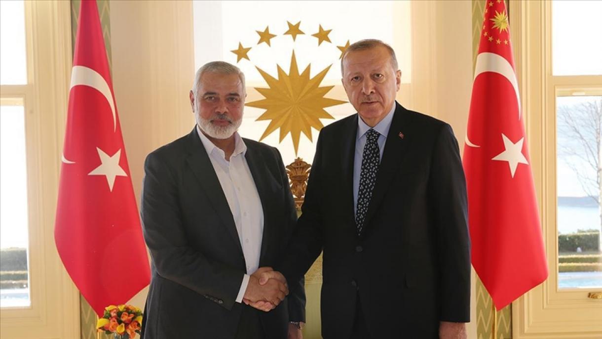 Prezident Erdogan Hamasyň Syýasy býurosynyň başlygy Ismail Heniýýä gynanç bildirdi