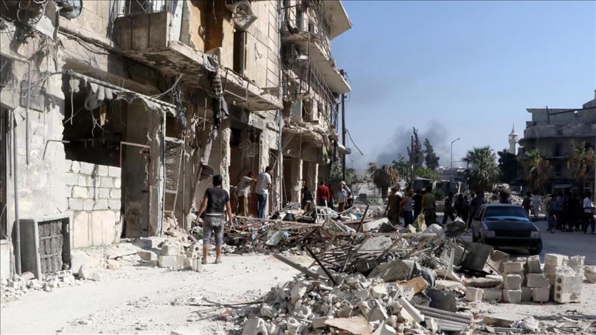 حمله رژیم اسد با بمب بشکه ای در حلب