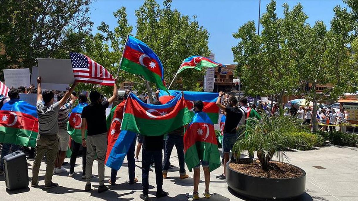 حمله ارامنه به آذربایجانی های تظاهرات کننده در امریکا