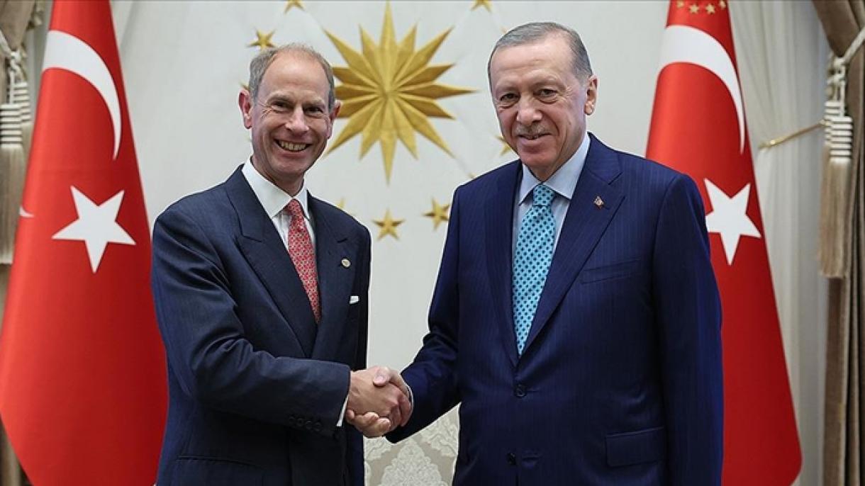 اردوغان، شاهزاده ادوارد دوک ادینبورگ انگلستان را به حضور پذیرفت