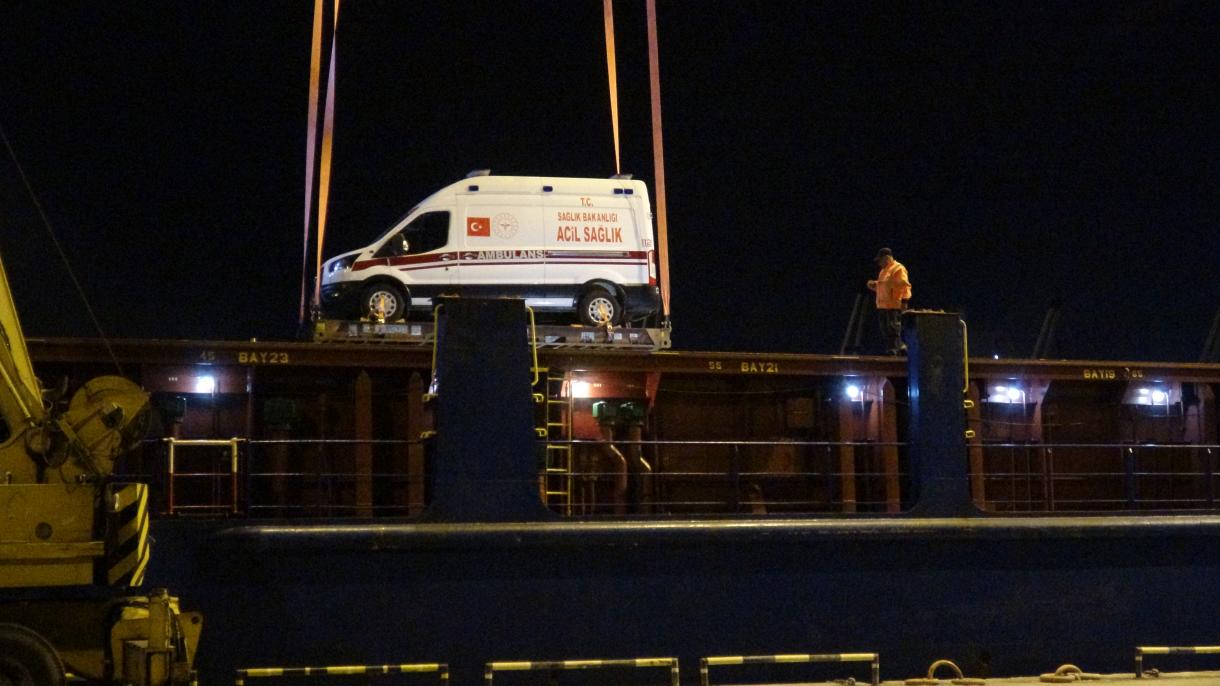 حرکت بزرگترین کشتی حامل محموله لوازم طبی تورکیه به مصر