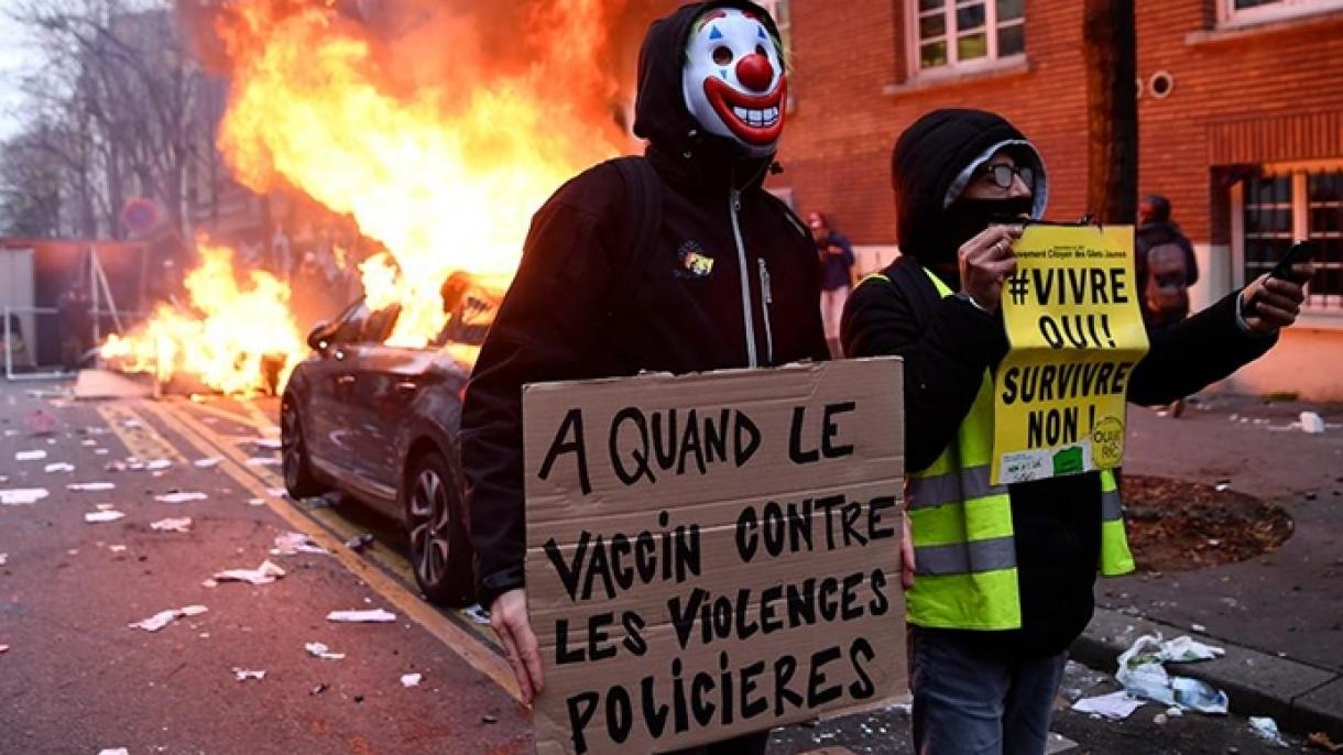 法国反安全法示威活动继续进行