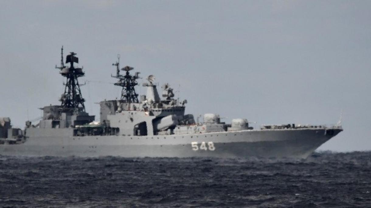 Orosz hadihajók jelentek meg a Japán-tengerben