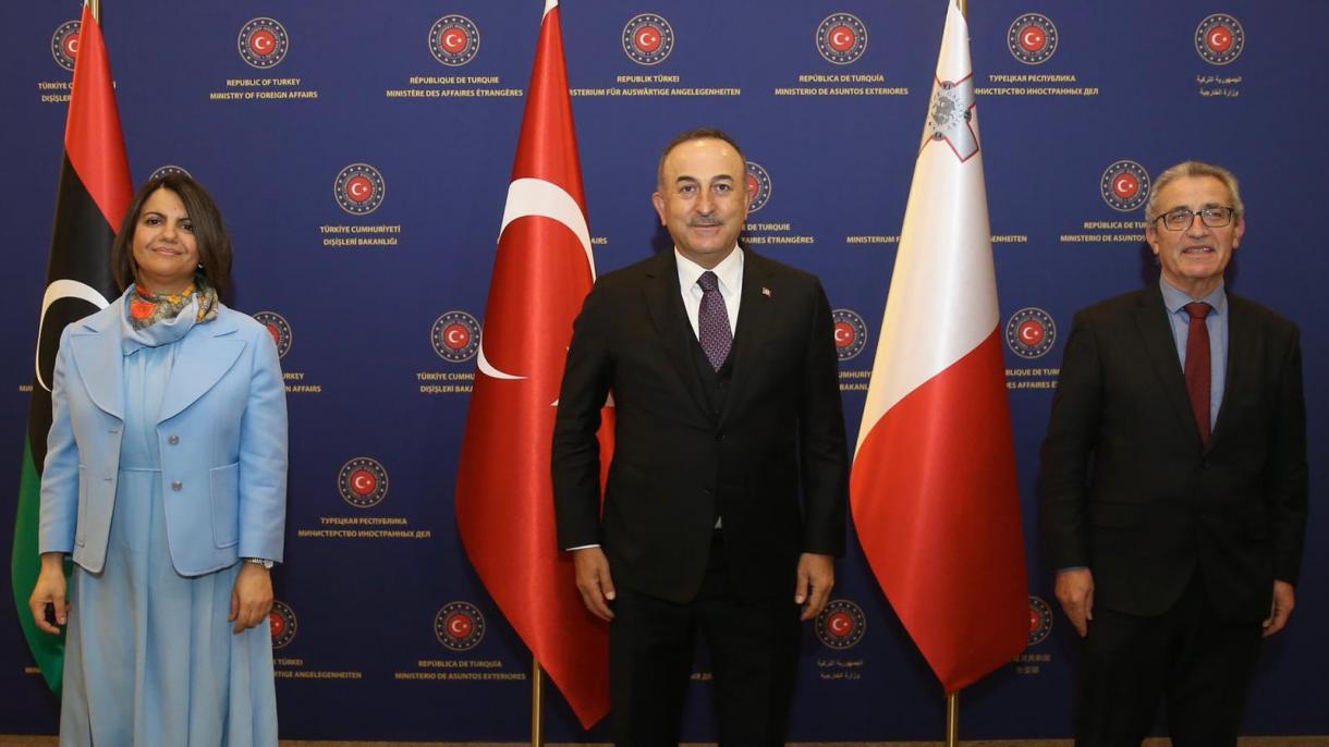 თურქეთ-ლიბია-მალტის საგარეო საქმეთა მინისტრების სამმხრივი შეხვედრა გაიმართა