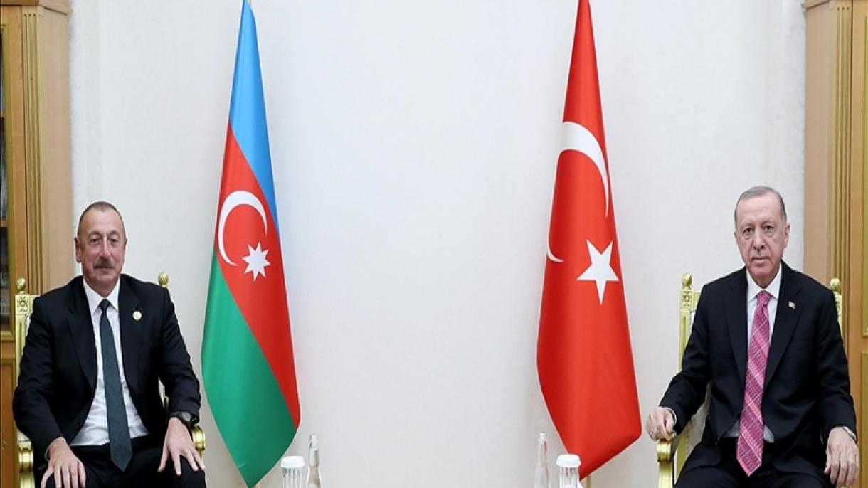 Prezident Erdogan, Azerbaýjanyň Prezidenti Aliýew Bilen Duşuşdy