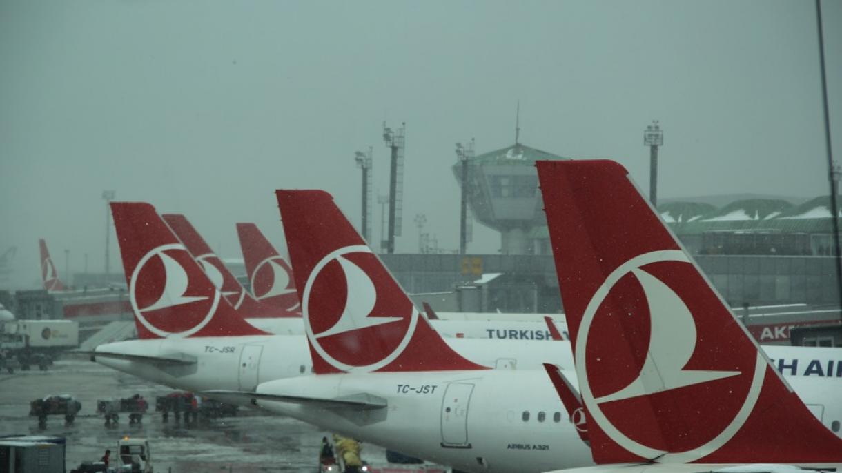 La nevada obstruye 20 vuelos domésticos e internacionales de Turkish Airlines (THY)