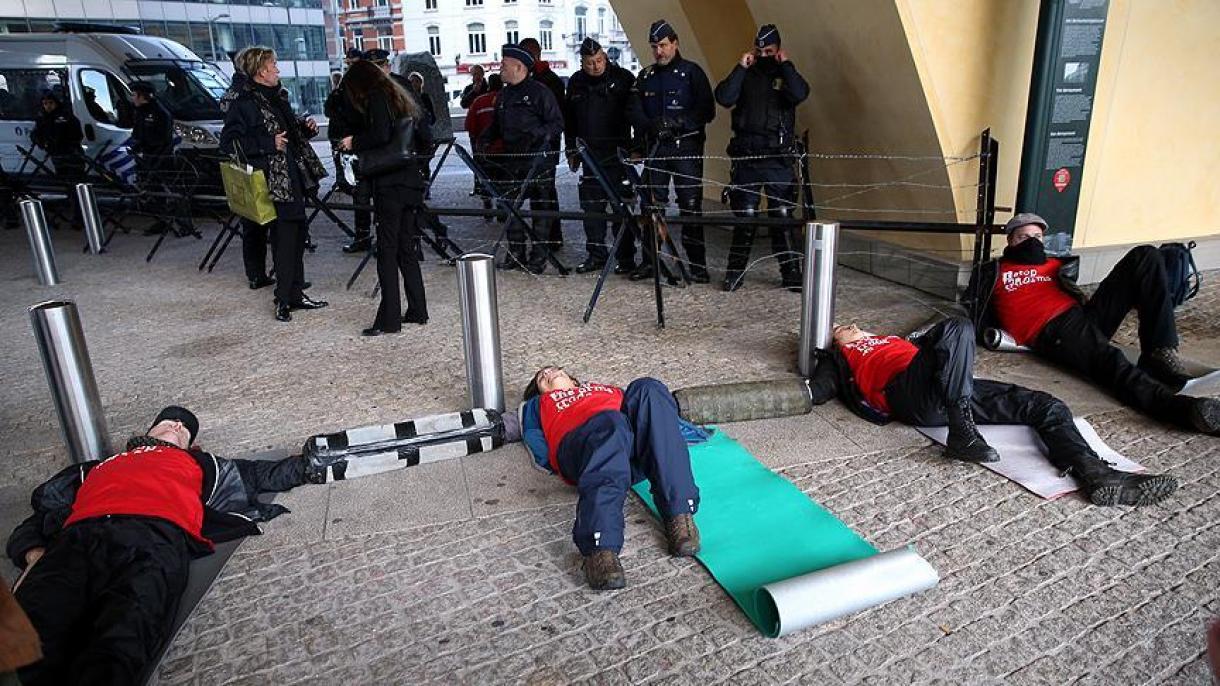 اتخاذ تدابیر امنیتی ویژه برای 50 معترض در بروکسل