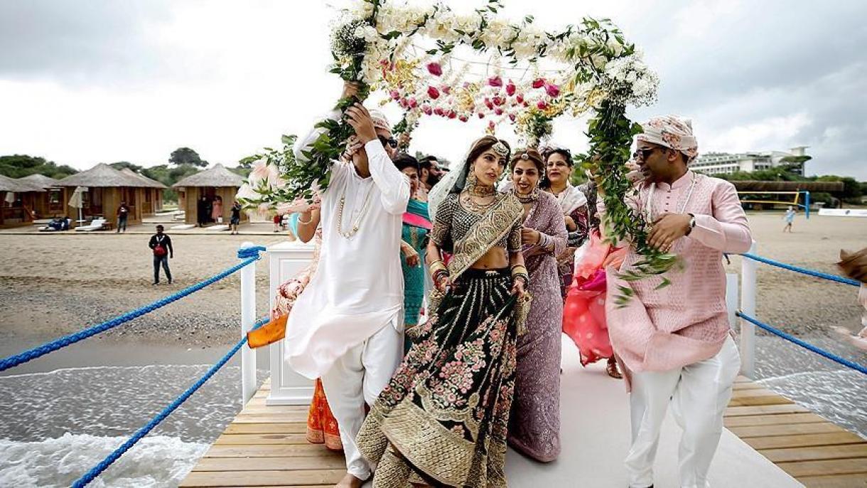 برگزاری مراسم عروسی 1.5 میلیون دلاری خانواده هندی در انتالیای ترکیه