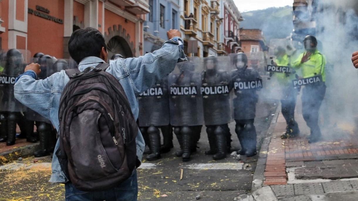 Siguen las protestas antigubernamentales en Ecuador