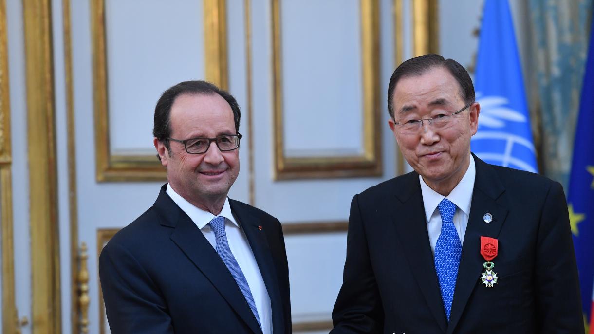 Az ENSZ-főtitkárral találkozott Hollande
