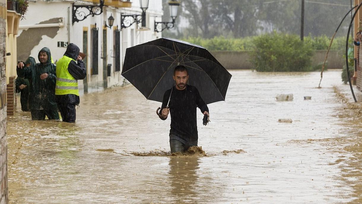 بارش باران شدید در اسپانیا