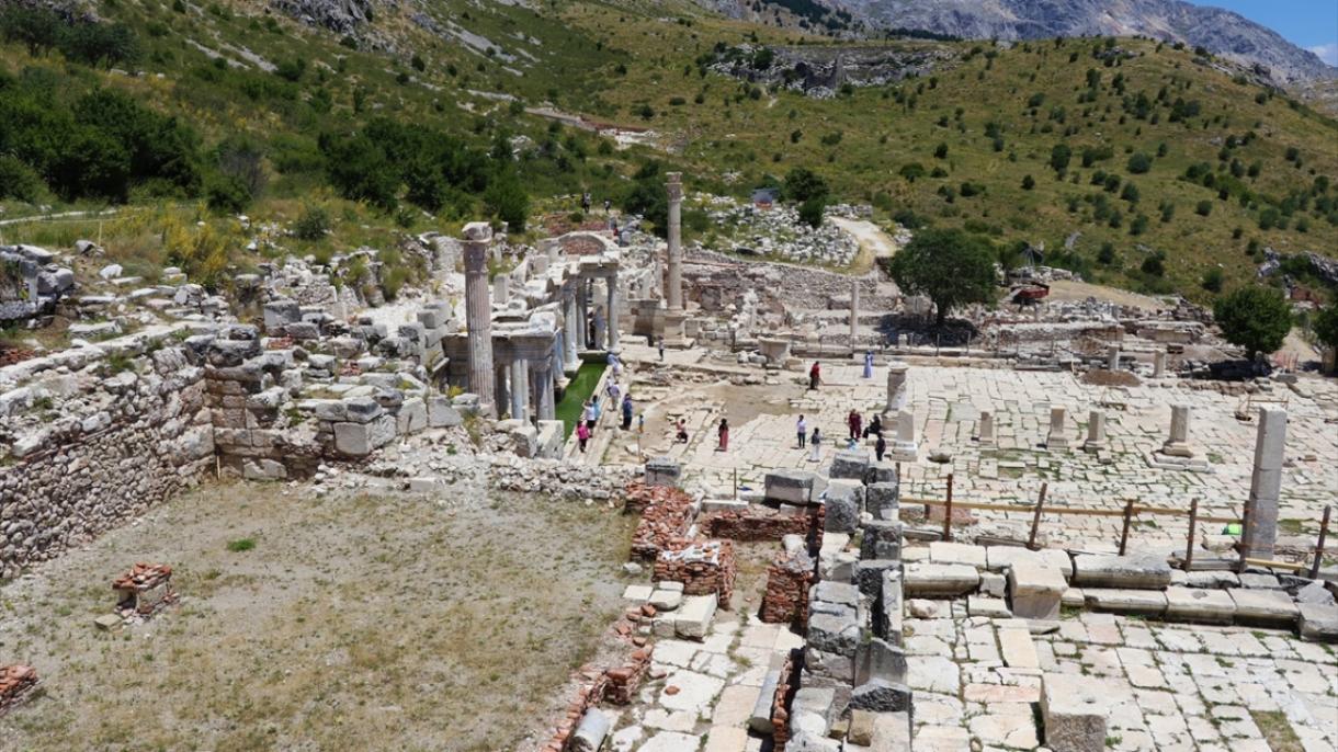 A antiga cidade turca de Sagalassos recebeu mais de 27.000 turistas no primeiro semestre do ano