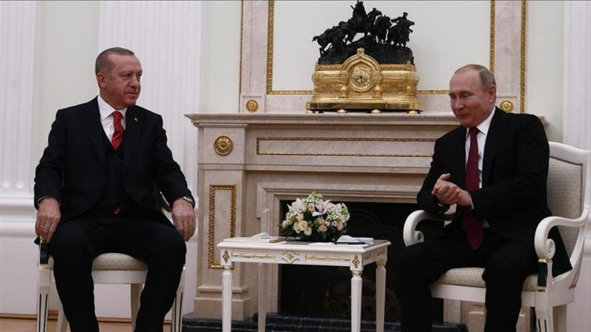 دیدار و گفتگوی اردوغان و پوتین در مسکو