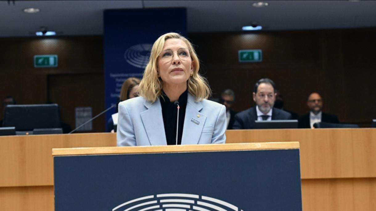 Cate Blanchett pide apoyo a eurodiputados para un alto al fuego en Gaza