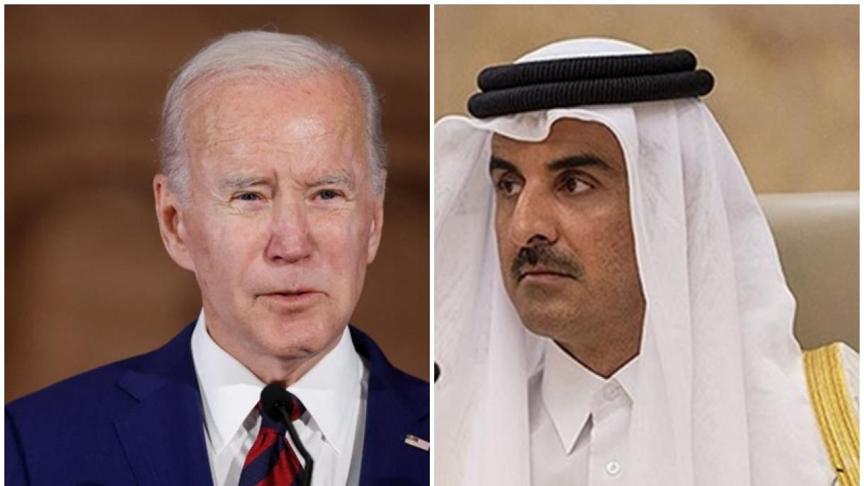 美国总统拜登和卡塔尔元首讨论加沙问题