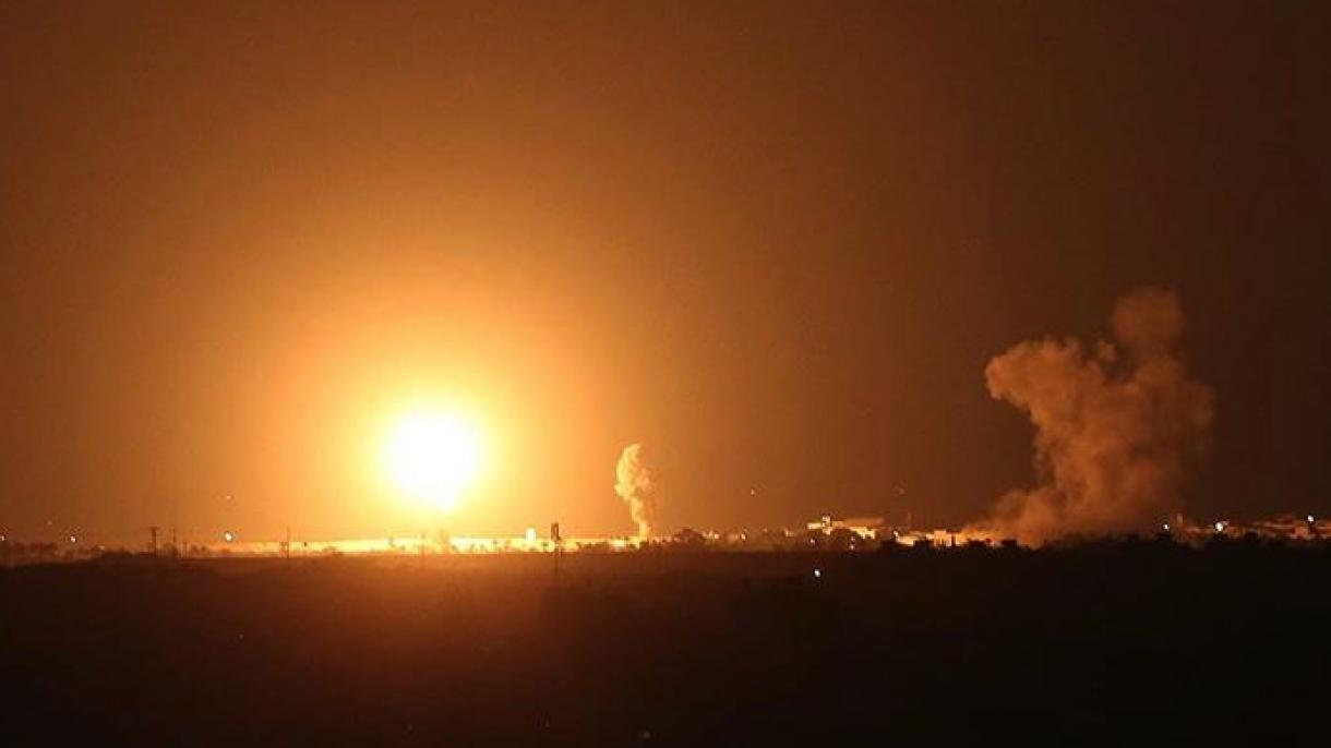 بمباران مواضع حماس توسط جنگنده‌های اسرائیل