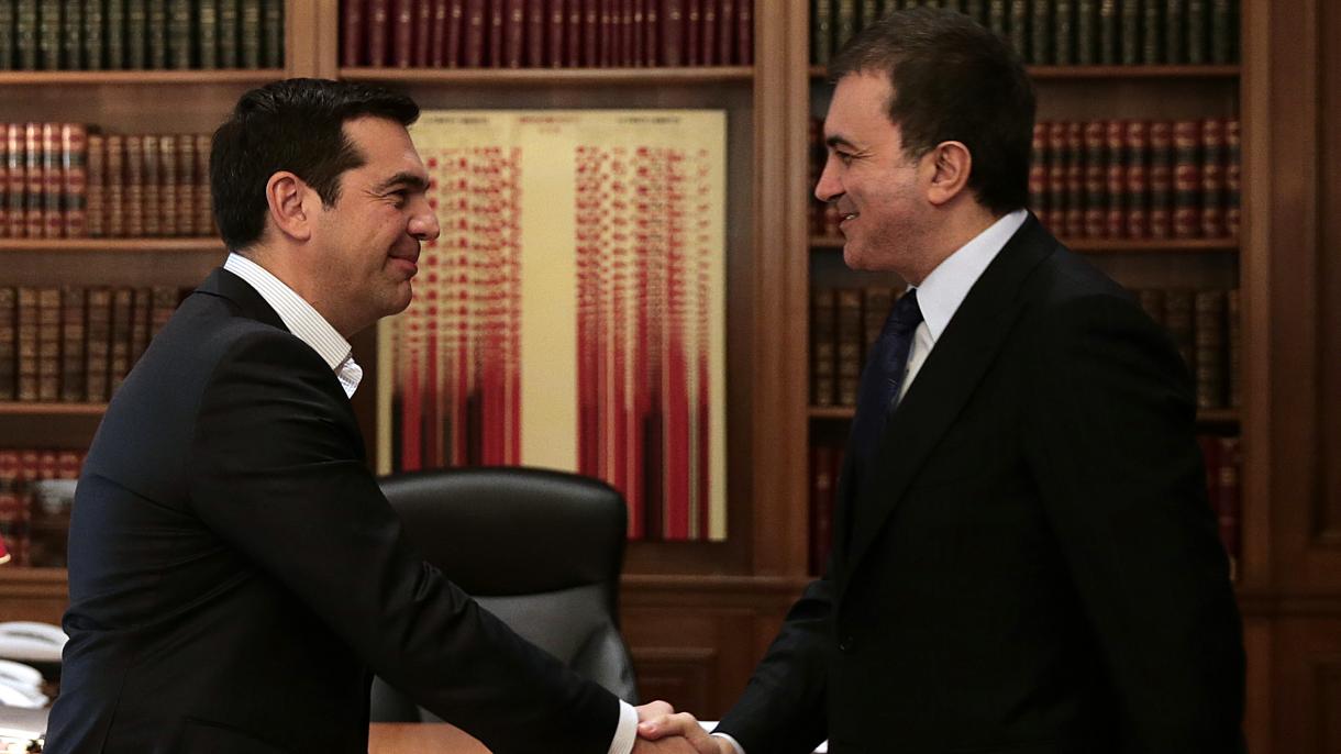 Ömer Çelik se congrega con Alexis Tsipras en Atenas