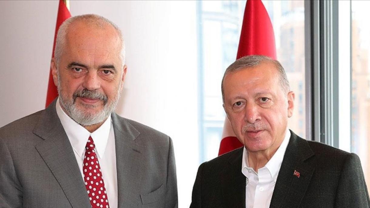 Prezident Erdogan, Albaniýanyň Premýer Ministri Edi Ramany Kabul Etdi