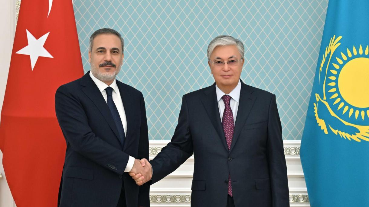 Daşary Işler Ministri Fidan, Gazagystanyň Prezidenti Tokaýew Tarapyndan Kabul Edildi