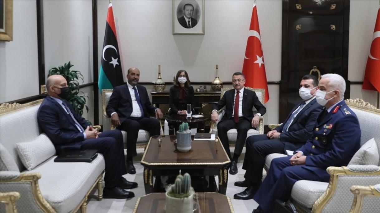 Вице  - президент Фуат Октай Ливия делегациясын кабыл алды