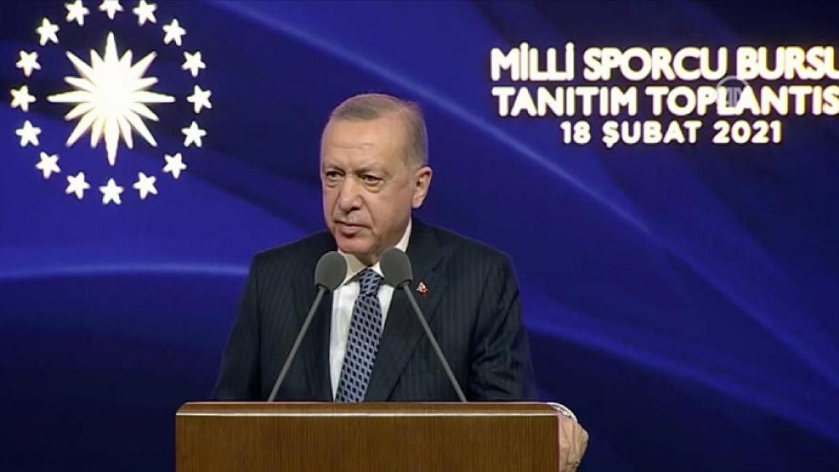 Претседателот Ердоган: Турција заедно со другите полиња постигнува значајни успеси и во спортот