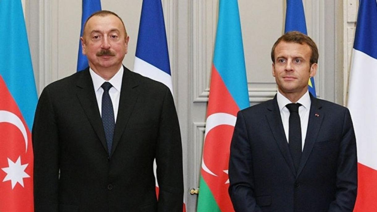 Ozarbayjon prezidenti Ilhom Aliyev Makron bilan muloqot qildi