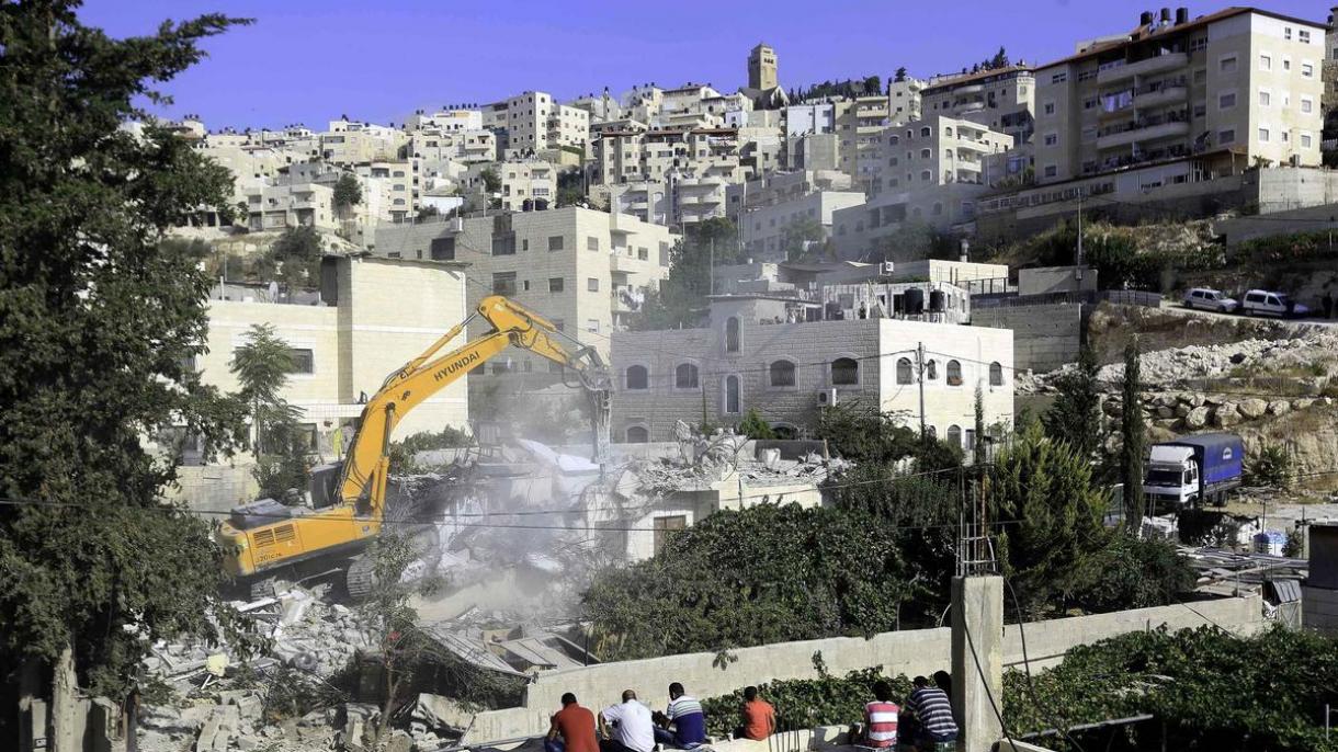 تخریب خانه یک فلسطینی در قدس شرقی از سوی نظامیان اسرائیل