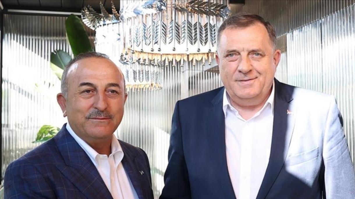 Mewlüt Çawuşogly, Milorad Dodik Bilen Duşuşdy