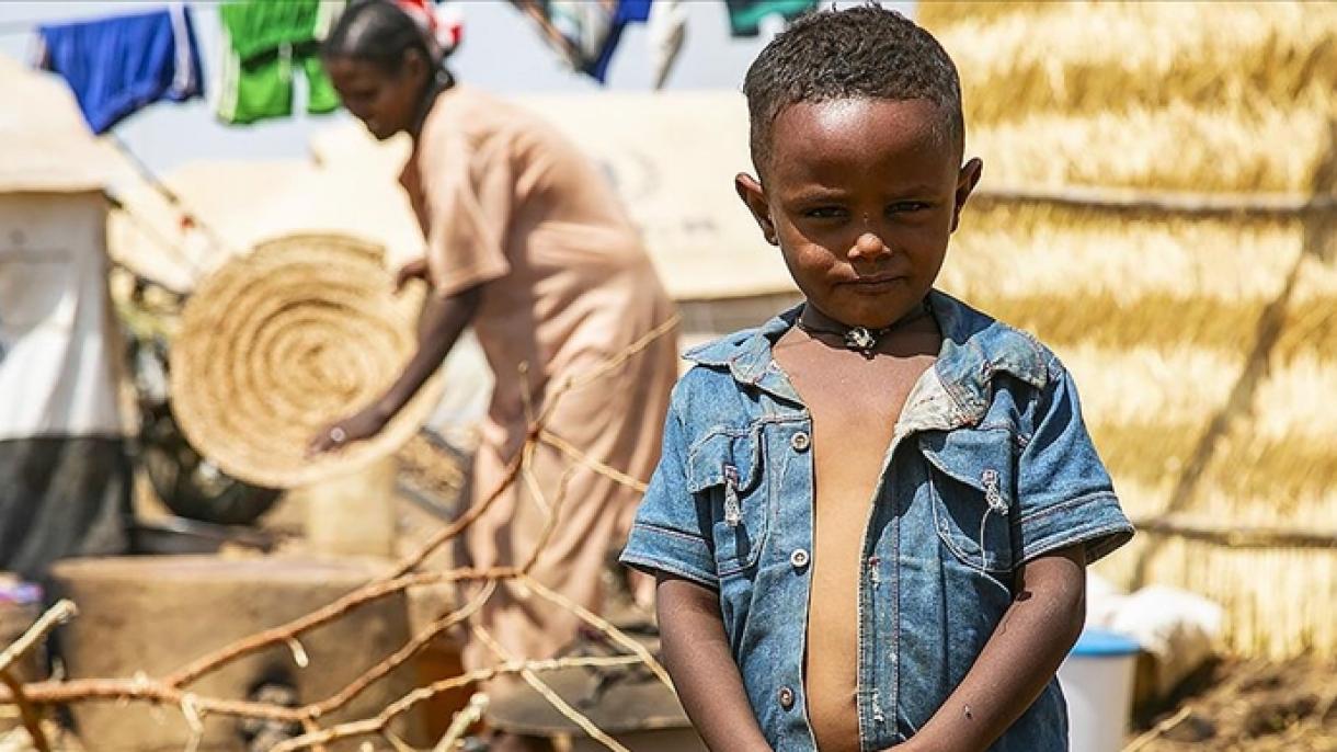 Sudanda yaqınça 3 million bala öylären taşlap kitkän