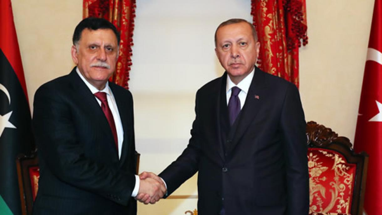 Prezident Erdogan Faýiz As Serrajy kabul etdi