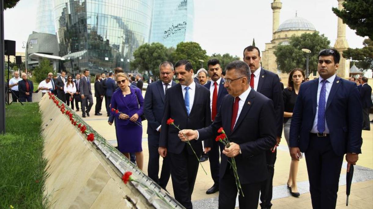 Wise-prezident Fuat Oktaý Azerbaýjanda saparda bolýar