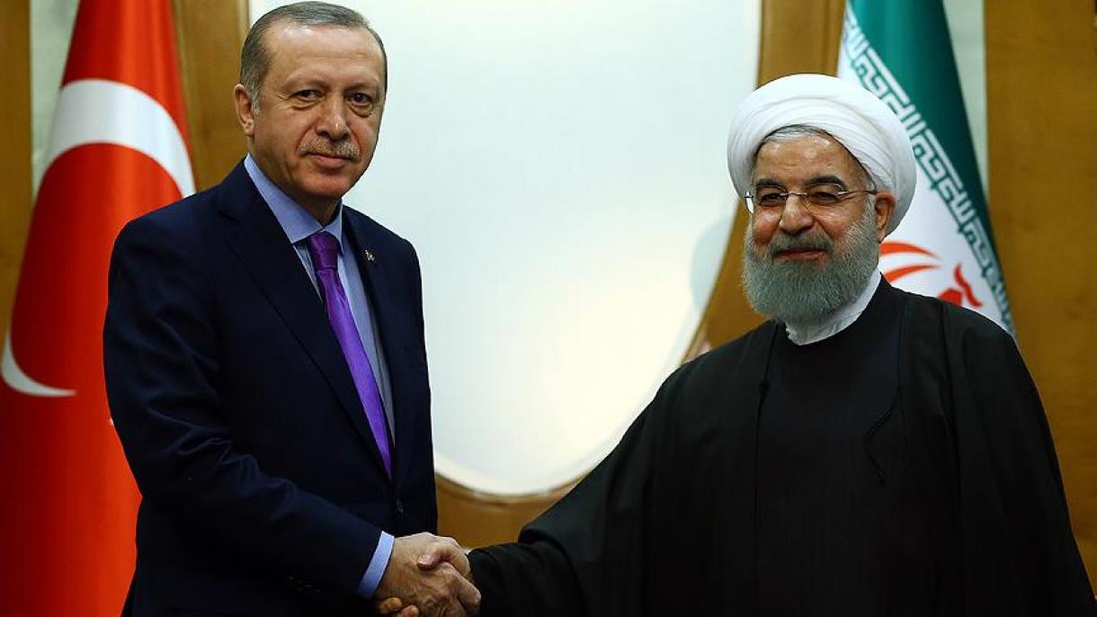 مذاکرات دو جانبه اردوغان و روحانی در مجتمع ریاست جمهوری