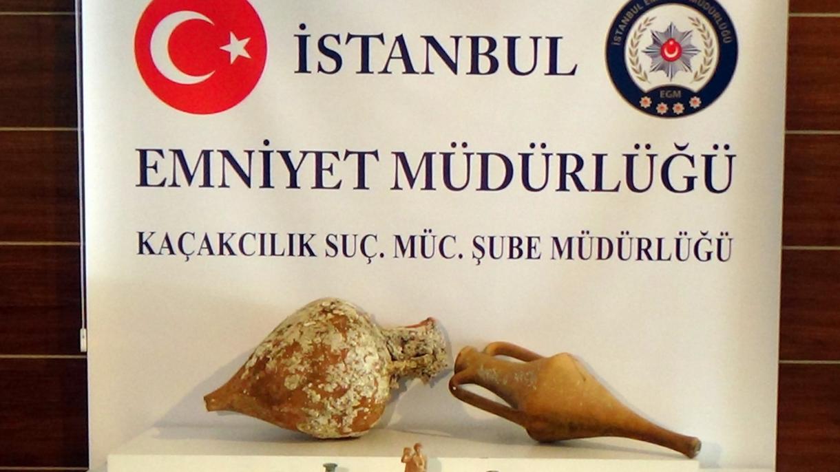 Стамбулда эки миң жылдык айкелди сатууга аракет кылгандар кармалды