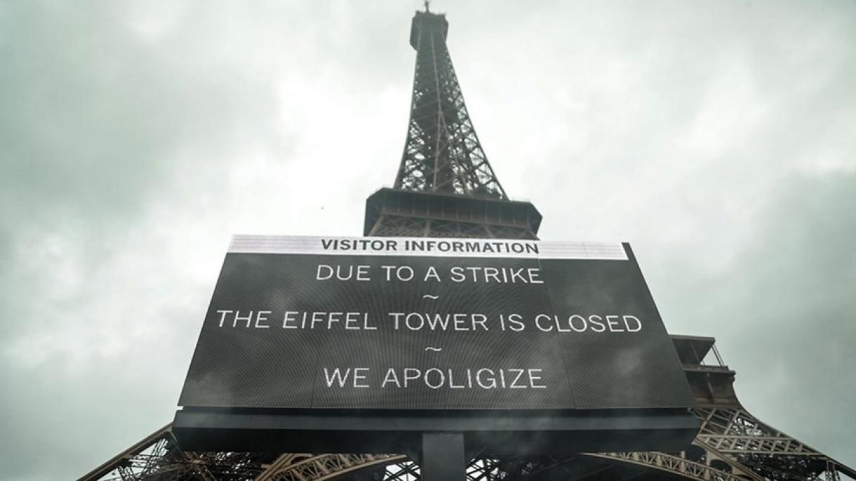 A Torre Eiffel está encerrada pelo segundo dia devido a greve dos trabalhadores