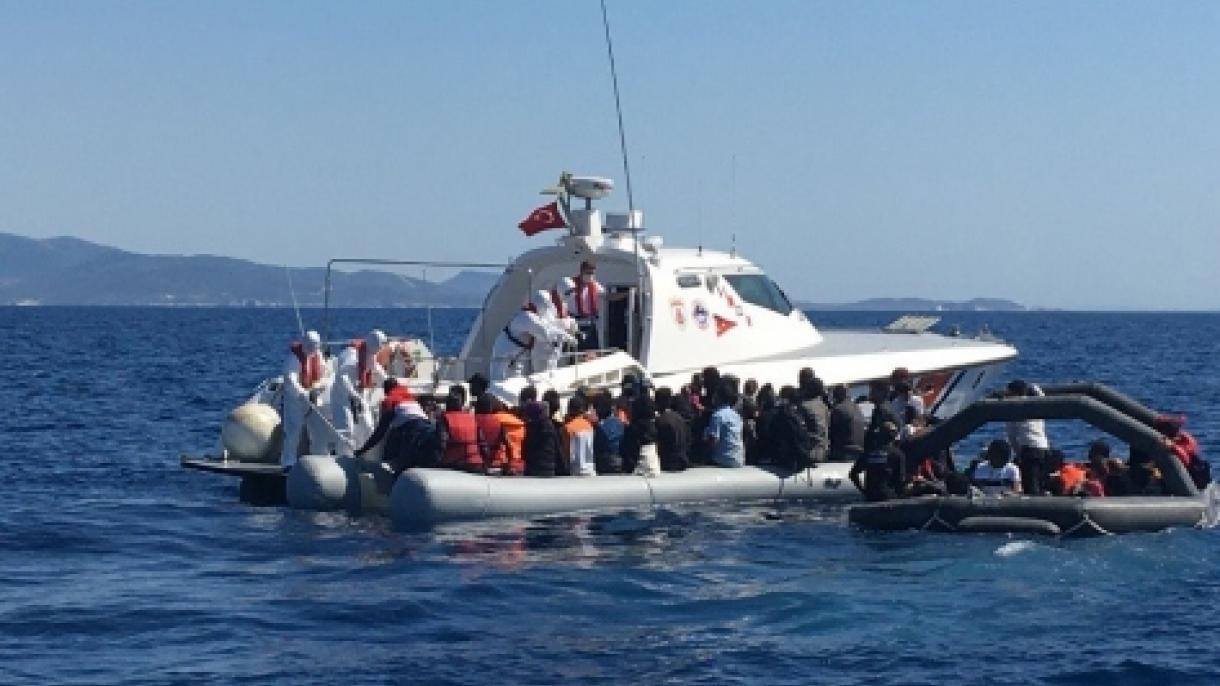 40 پناهجو در سواحل ازمیر و موغلا از خطر غرق شدن نجات یافتند
